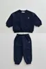 Pajamas New Baby Long Sleeve Clothes Set ldren Casual Sweatshirt + Sports Pants 2pcs Suit Cotton Toddler Outfits Loose Boys Girls Set H240508