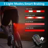 Lumières Awapow Alarm de vélo anti-vol Light Tail USB Charging Bike Vight Ipx5 étanche à induction automatique ALARME DE LAMPE DE BICYLEMENT
