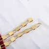 Ketten Neue Goldniet Halskette für Frauen Herren Edelstahlkette Mode Luxus Trendy Fairy V Schmuck Hohe Qualität Klassisches Halsband
