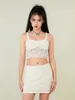 Work Dresses CHQCDarlys Women S Summer 2 Piece Outfits Sexy Bodycon Backless Sleeveless Cami Crop Top And Mini Skirt Set Streetwear