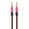 3,5 mm Pomocniczy Aux Kabel audio Nieprzestępny metalowy materiał Braiede Male stereo sznur 1,5 m 3M LL