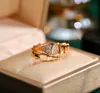 Designerschmuck 925 Sterling Schlangenringe Silber Eternity Diamond Simuliertes Weißgold -Hochzeit Luxusband Kreuzring