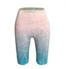 Active Shorts Printed Sports Outerwear High Elastic Tight Seamless Wide Leg Yoga Arm Lift Fitness Capris Suit