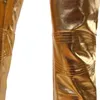 Серебристые блестящие мотоциклетные брюки из искусственной кожи, мужские брендовые узкие брюки для вечеринки на Хэллоуин, мужские брюки для выпускного вечера, костюм певицы 3XL 240117