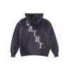 Saint Hoodie Men's Hoodies Sweatshirts Washed Purple Saint Michael Angel Hoodie Men Women 1 1 Bästa kvalitet Destroy Hoodie Pullover Fashion Trend Brand Saint 7901