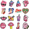 New Pink Girl Sharms Charms Wholesale Cartoon Shoe Decoration PVC Buckle for Shoe