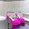 JC Jimmynessity Choo Crystal Platform Женщины -дизайнерские классические сандалии стразы Алфон