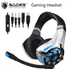 Kopfhörer/Headset Sades Sa822t Gaming Headset Gamer Ohrhörer Overear Gaming Kopfhörer für Ps4, Xbox PC Computer Handy