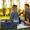 Yemek Takımı Soğutucu Kutusu Piknik Yalıtım Çantası Açık Sepet İçecekleri Yeniden Kullanılabilir Taşınabilir İnci Pamuk Basit Tote