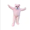 Costumes de mascotte d'ours en peluche rose, tenue de personnage de dessin animé, costume de carnaval, taille adulte, Halloween, fête de noël, robe de carnaval