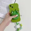 Custodie per cellulari Cute Fun Frog Press Bell Bracciale elastico Decompress Toy Custodia per telefono per iPhone 11 15 Pro Max 14 Pro 13 12 XS XR 7 8 Plus Cover J240118