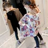 Girls hooded sweater children's jacket spring and winter children's warm jacket children's clothing bear Parks two pieces with thick velvet 240118