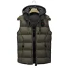 Marque gilet hommes hiver gilets décontractés vêtements d'extérieur chaud capuche veste hommes sans manches réversible vestes Parkas 240117