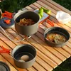 Camping Cookware Kit Outdoor Aluminium Cooking Set Water Kettle Pan Pot Traveling Vandring Picknick BBQ Tabell Leveranser Utrustning 240117