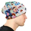 Bérets Ranma 1/2 Plaid Bonnet Chapeau Tricot Chapeaux Vintage Automne Hiver En Plein Air Japon Anime Manga Skullies Bonnets Unisexe Casquette Chaude