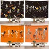 Tapisseries Décorations d'Halloween Conception de crâne drôle Tenture murale Tissu Salon Tapisserie Bar Maison hantée Scène intérieure Fondvaiduryd