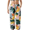 Женские брюки 2024, повседневные весенне-летние тонкие пижамные костюмы с принтом, дышащие, удобные, свободные, для женщин
