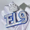 Designer de jóias Hip Hop 925 Sterling Silver VVS Moissanite Diamante Número Nome Inicial Pingente Mens Iced Out Carta Personalizada PendantHipHop