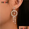 Nó Oevas 100% 925 Sterling Sier Espumante 4x6mm Waterdrop Alto Carbono Diamante Brincos Para Mulheres Festa de Casamento Fine Jewelry De Dhflx