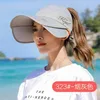 Visiere Cappelli estivi per donna Protezione UV Visiera retrattile Cappello da spiaggia per sport all'aria aperta