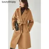 Top Maxmaras Cashmere Coat 101801 Women Winer Winer High Luksusowy jesień i zimowe polar na podwójnie piersi w stylu wełniany