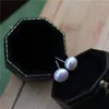 Stud Earrings 10mm Button Natural Freshwater Pearl For Women Simple Fashion Real Big Baroque Ear Studs Korean