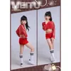 Stage Wear Filles Rouge Cool Ballroom Jazz Hip Hop Dance Costume Débardeurs Shorts Net Blouse Pour Enfant Vêtements De Danse Tenue