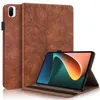 Tablet PC Hüllen Taschen Tablet Coque Für Mipad 6 Abdeckung PU Leder Caqa Für Pad 5 Mi Pad 6 Pro Fall Mit Brieftasche Karte Shell Weiche TPU Caqa 11 YQ240118