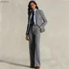Kombinezony damskie Blazers dla kobiet w kolorze jodełka 2-częściowy zestaw (kurtka + spodnie) Formalne garnitury dla kobiet eleganckie setki kobiet lapel240118
