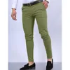 Pantalons pour hommes Couleur unie Slim Fit Hommes Europe et États-Unis Style Fashion Crayon Business Casual Daily Cent Foot
