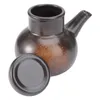 Set di stoviglie Angoily Dispenser di olio da cucina Bottiglia di salsa di soia in ceramica 300 ml Aceto in stile giapponese Shoyu