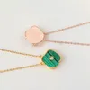 New Classic Fashion Pendant Necklaces for women Elegant 4/Four Leaf Clover locket Necklace Highly Quality Choker chains Designer Jewelry 18K Plated gold girls Gift