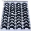 False Eyelashes New 20 pairs of 8-23mm artificial 3D mink eyelashes bulk Wispy natural mink eyelashes extension wholesale natural false eyelashes Cilios Q240425