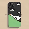 Casos de telefone celular Novo pato dos desenhos animados Capa de silicone para iPhone 15 14 13 12 11 Pro Max Mini X XR XS Max 78 15 Plus SE2 Proteção de lente Soft Back Cover J240118