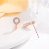 Stud Earrings Cute Silver Jewelry Girl 925 Sterling Rose Gold Male / Female Symbol Solid Not Allergic