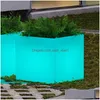 Commercial Furniture Illuminated Square Light Flower Pot Led Luminous Planter Pots Factory Direct Sale Outdoor Funiture Drop Deliver Dhito