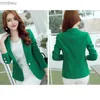 Kvinnors kostymer blazers ohryiyie grön/gul enkelknapp damer Blazers kvinnor 2023 Spring Autumn Women Passar Jackor Blazer Femme Office Tops Coatsl240118