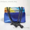 Shoulder Bags Summer Mini Rainbow Women Handbag Jointing Colorful Cross Body Bag Patchwork Shoulder Bag T240116