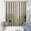 Cortinas de flores abstratas, cortinas de janela para sala de estar, quarto, impressão 3d, moda moderna, decoração de casa