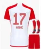 23 24ケインサッカージャージSANE 2023 2024サッカーシャツムジャラゴレツカグナブリーバイエルンズミュンヘンカミサデフテボルキッズキッツファンセット