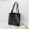 Shopping Bags Women Bucket Bag Soft Leather Alligator Pattern Handbag Large Capacity Casual Tote Black Shopping Bags for Ladies Girls Book Bag Q240118