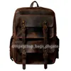 10A+ High quality bag Head Handmade Large Crazy Horse Cowhide Leather Backpack Capacity for Men's Layer Genuine Travel with Computer British