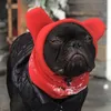 Abbigliamento per cani Scalda orecchie per collo per animali Cappello con coulisse regolabile per il calore invernale Comfort Antivento Tinta unita