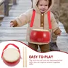 Tamburo educativo giocattolo per bambini giocattolo in legno bambino guerra bambini pelle bovina strumento musicale rullante percussioni bambino giocattoli in legno neonati 240117