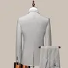 Abiti da uomo di alta qualità (pantaloni da completo) Versione coreana Quattro stagioni Casual Slim Fashion Business Gentleman Suit Due pezzi