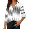 Women's Blouses Long Sleeve Shirts Lady Lapel Striped Printed Blouse Elegant Top XXL Office Wear For Women Professional Button Up Shirt