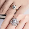 Band Rings Anujewel 1CT 2CT 3CT 5CT D Color Moissanite Engagement Rfor Women 925 Sterlsilver Gold Plated Solitaire Rings Wholesale J240118