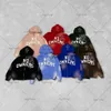 Erkek Hoodies Sweatshirts 2023y2K Parlak Mektup Baskı Büyük Boy Hoodie Kadın Sokağı Harajuku Stil Sıradan Gevşek All Maç Fermuar Kazak Men'syolq