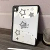 Tablet PC-hoesjes Tassen Fashion Star iPad-beschermhoes Pro 11 Roterende Air 4 5 Acryl 10,2-inch tablet 10e generatie Drievoudige witte iPad-hoes YQ240118