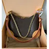 5A Designer Bag Womens Bag Classic Brown Flower Leather Horn handväska äkta läder Tote Women Chain Underarm Bag Casual One Shoulder Purses Crossbody Bags 25cm